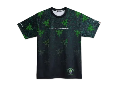 A BATHING APE x Razer NEON CAMO TEAM TEE "Green"