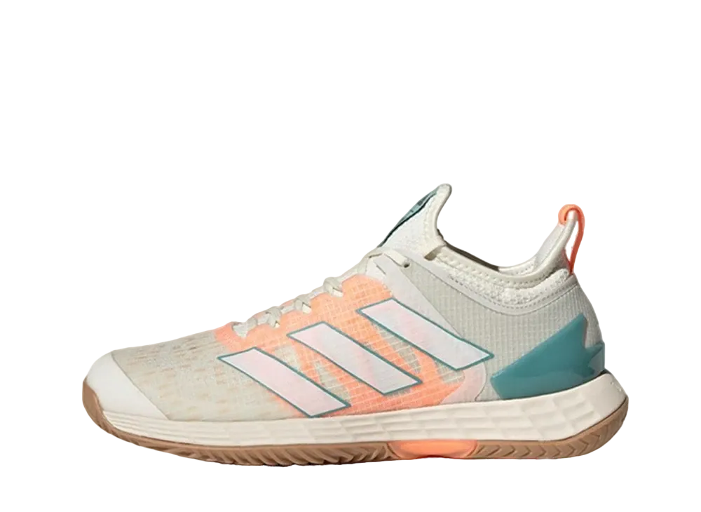 アディダス ウィメンズ アディゼロ ウーバーソニック 4 パーレイ テニス "オフホワイト/ビームオレンジ"