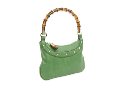 GUCCI Bamboo One Shoulder Bag "Green"