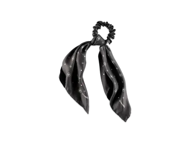 CHANEL Hair Accessory Silk Twill "Black/ Ecru"