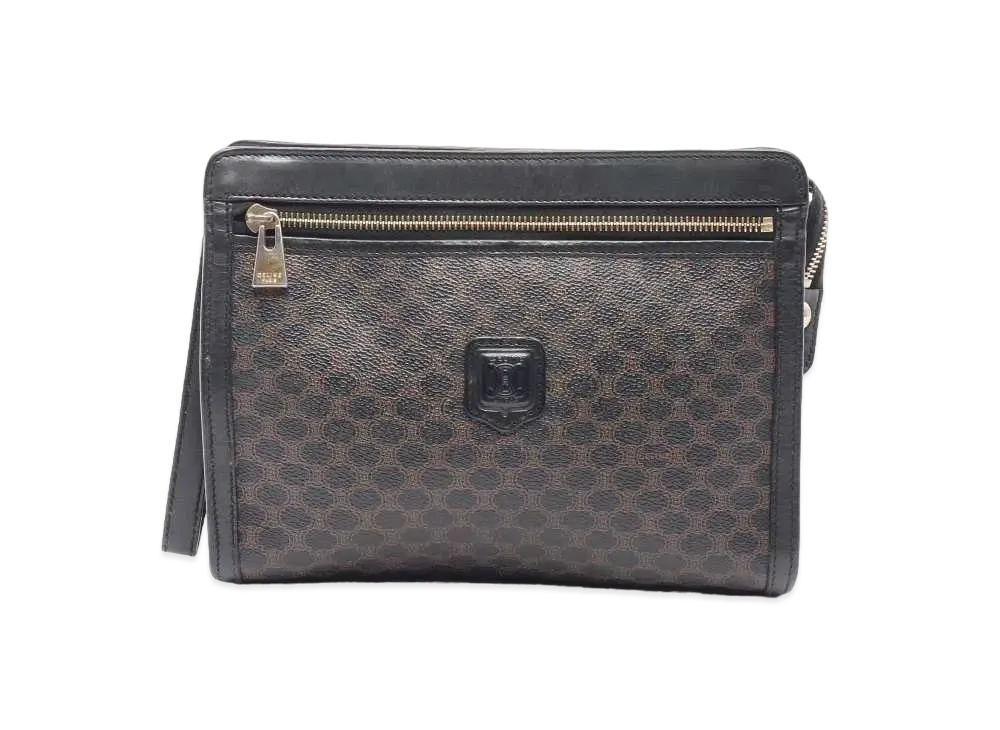 CELINE Macadam Clutch Bag "Black"