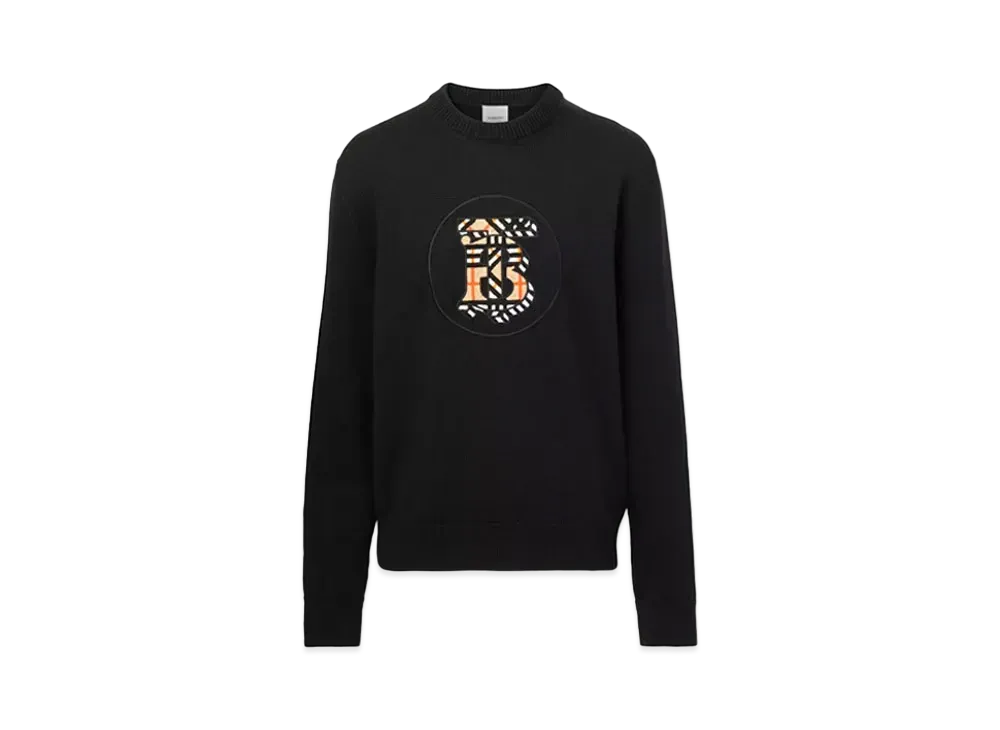 Burberry Monogram Motif Wool Sweater "Black"