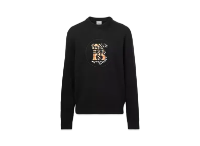 Burberry Monogram Motif Wool Sweater "Black"