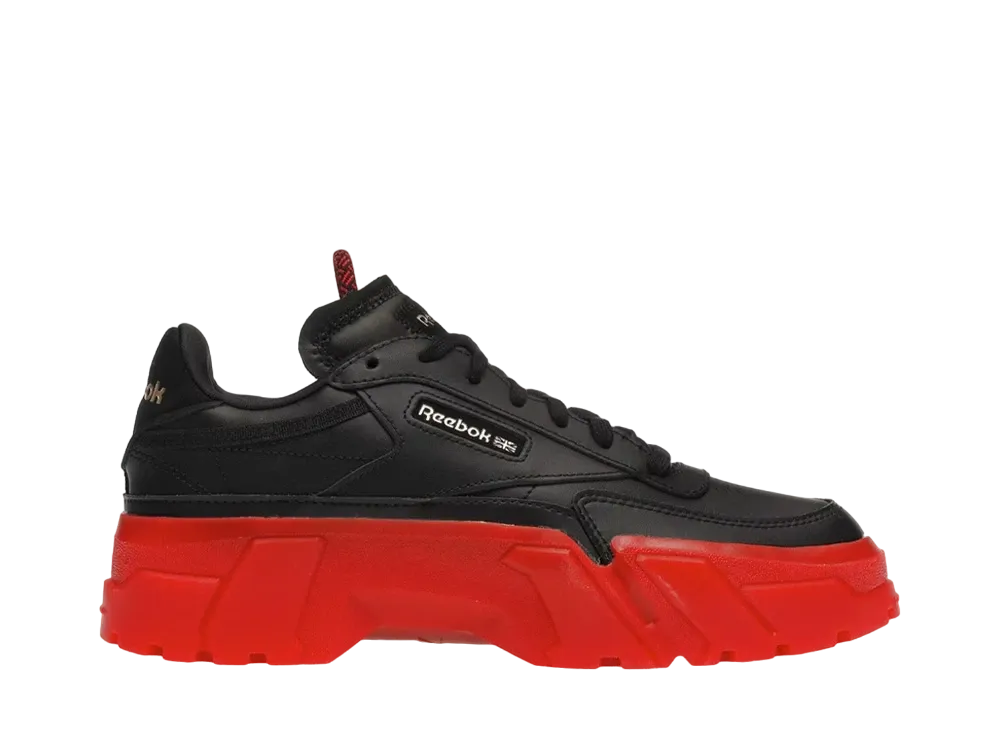 カーディー ビー × リーボック ウィメンズ クラブC "ブラック レッド"