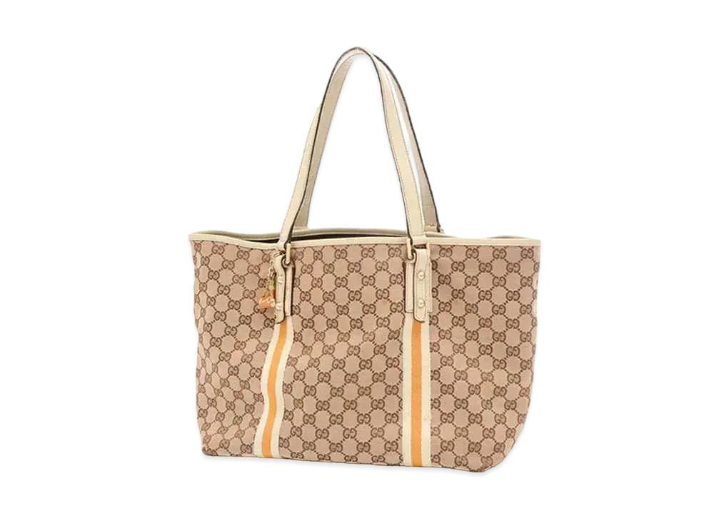 GUCCI GG Canvas Tote Bag "Beige/Orange"