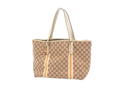 GUCCI GG Canvas Tote Bag "Beige/Orange"