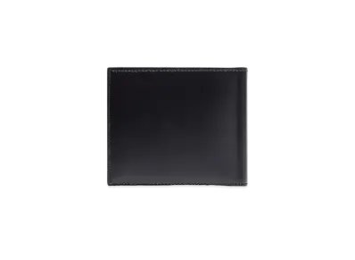 BALENCIAGA Men's Essential Square Folded Coin Wallet "Black/Red"