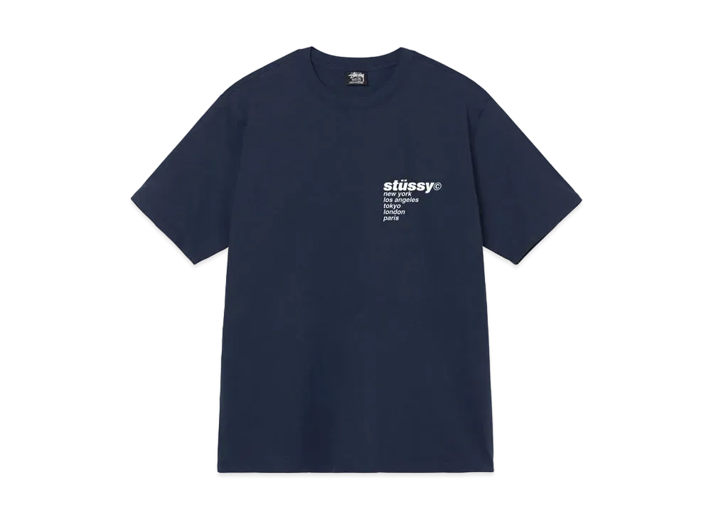 Stussy STRAWBERRY TEE "Navy"