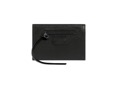 BALENCIAGA Neo Classic Mini Wallet Grained Calfskin "Black/Matte Black"