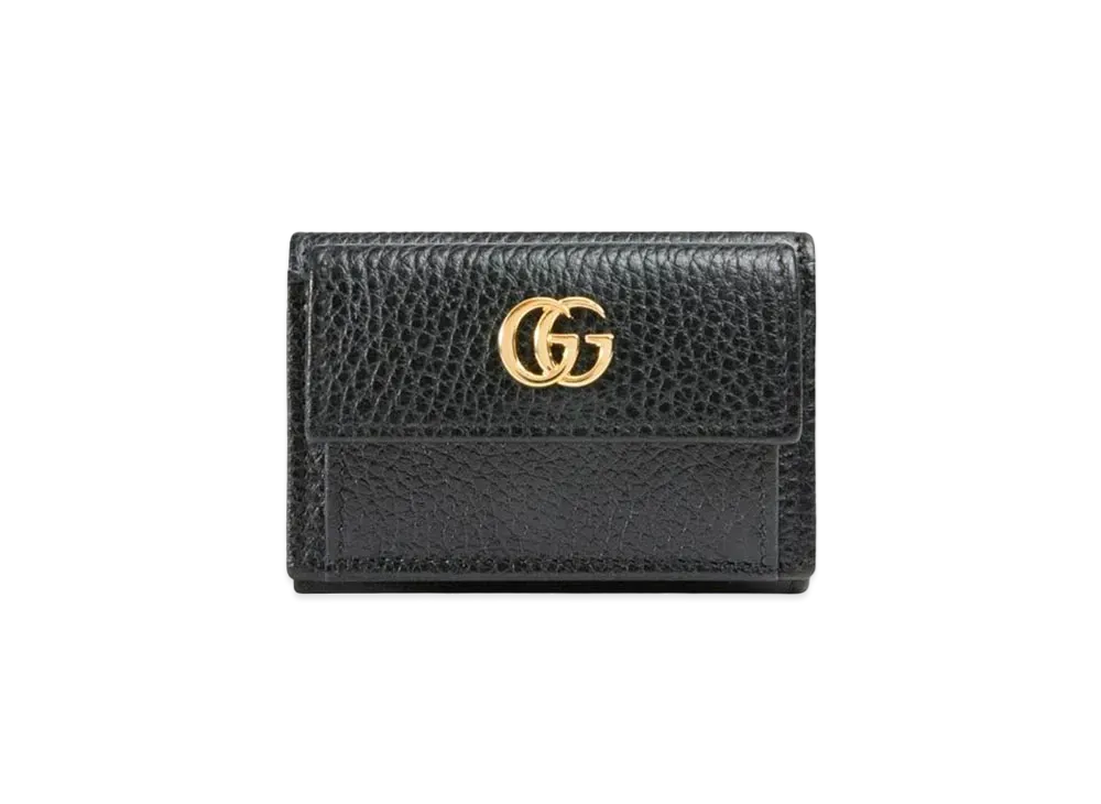 グッチ プチ GGマーモント レザー ウォレット ”ブラック” 523277 CAO0G 1000