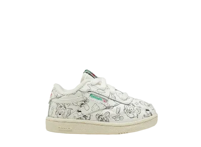 Tom & Jerry × Reebok TD Club C All-Over "Chalk"