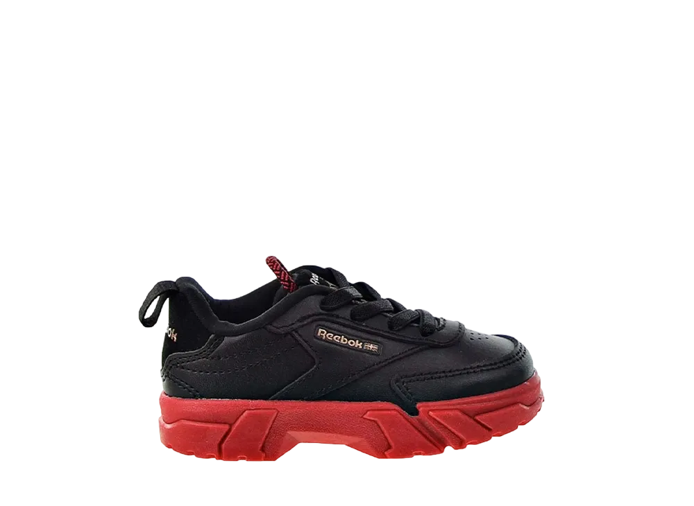 カーディービー × リーボック TD クラブC "ブラック/ベクター レッド"(キッズ)