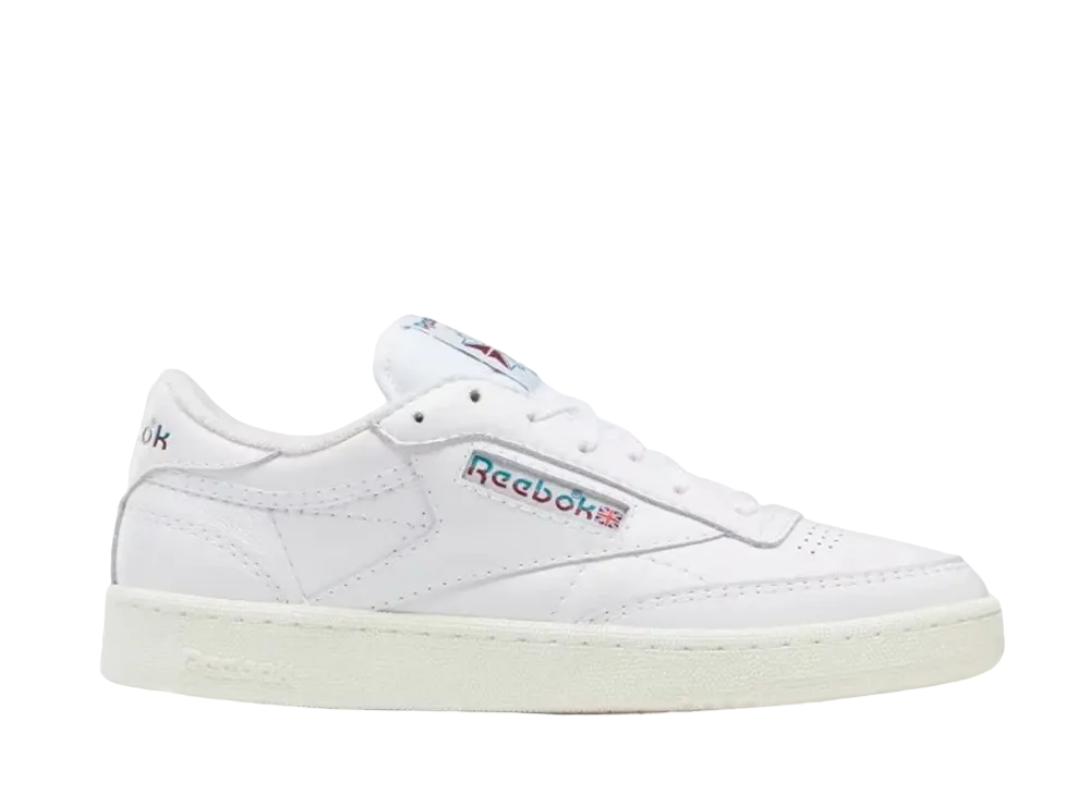 リーボック クラブC 85 "ホワイト ティール バーガンディ ロゴ"