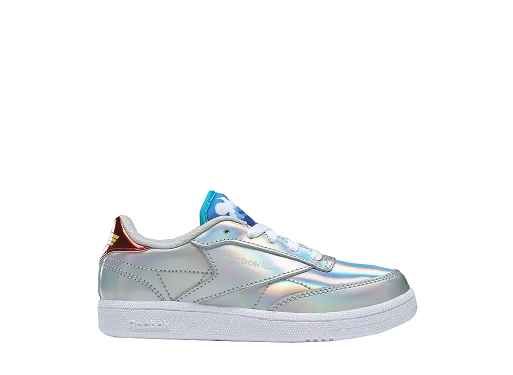 ワンダー ウーマン × リーボック PS クラブC 85 DC "シルバー メタリック"(キッズ)