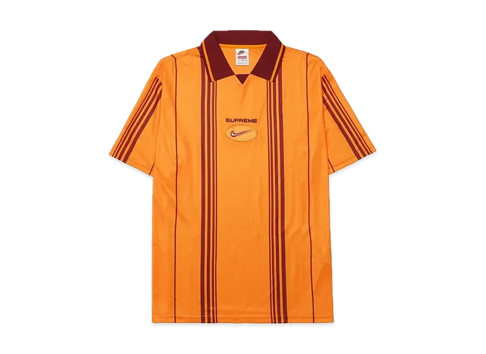 Supreme / Nike Jewel Stripe Soccer Jersey "Orange"