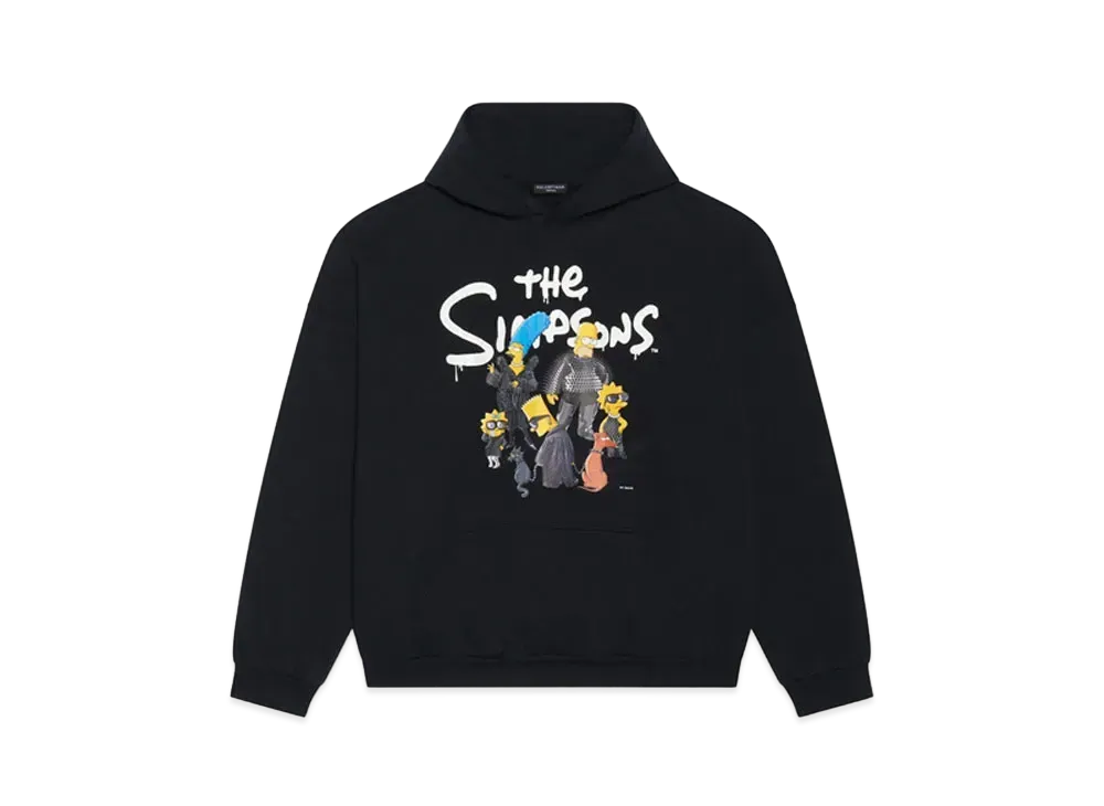 BALENCIAGA The Simpsons TM & 20TH Television Wide Fit Hoodie "Black"