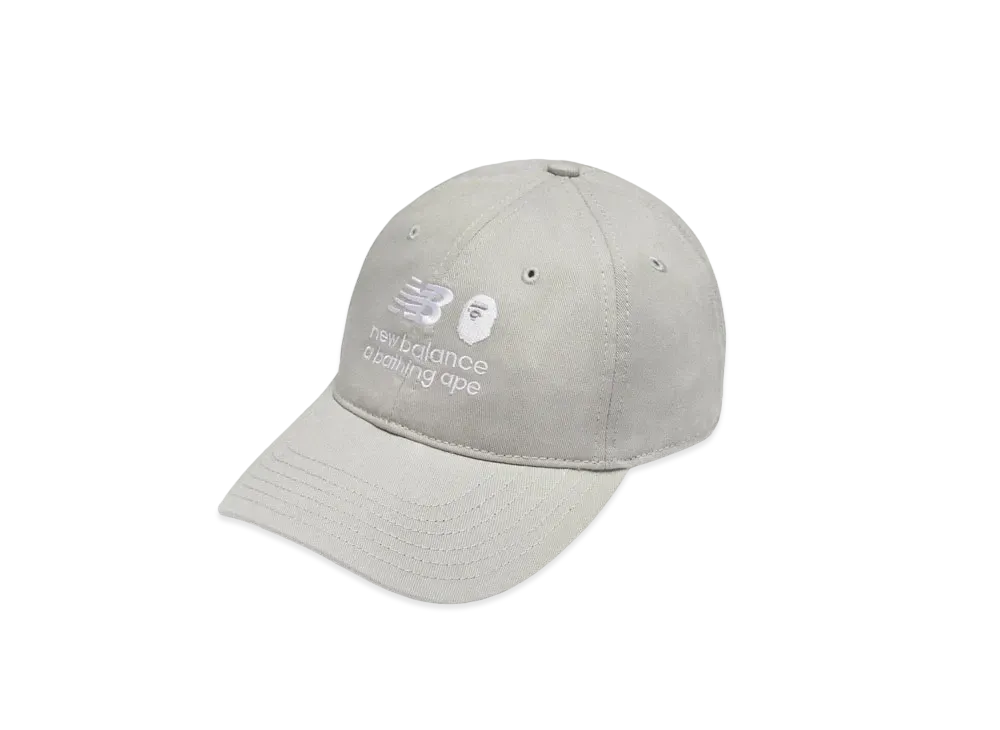 A BATHING APE x NEW BALANCE PANEL CAP "Grey"