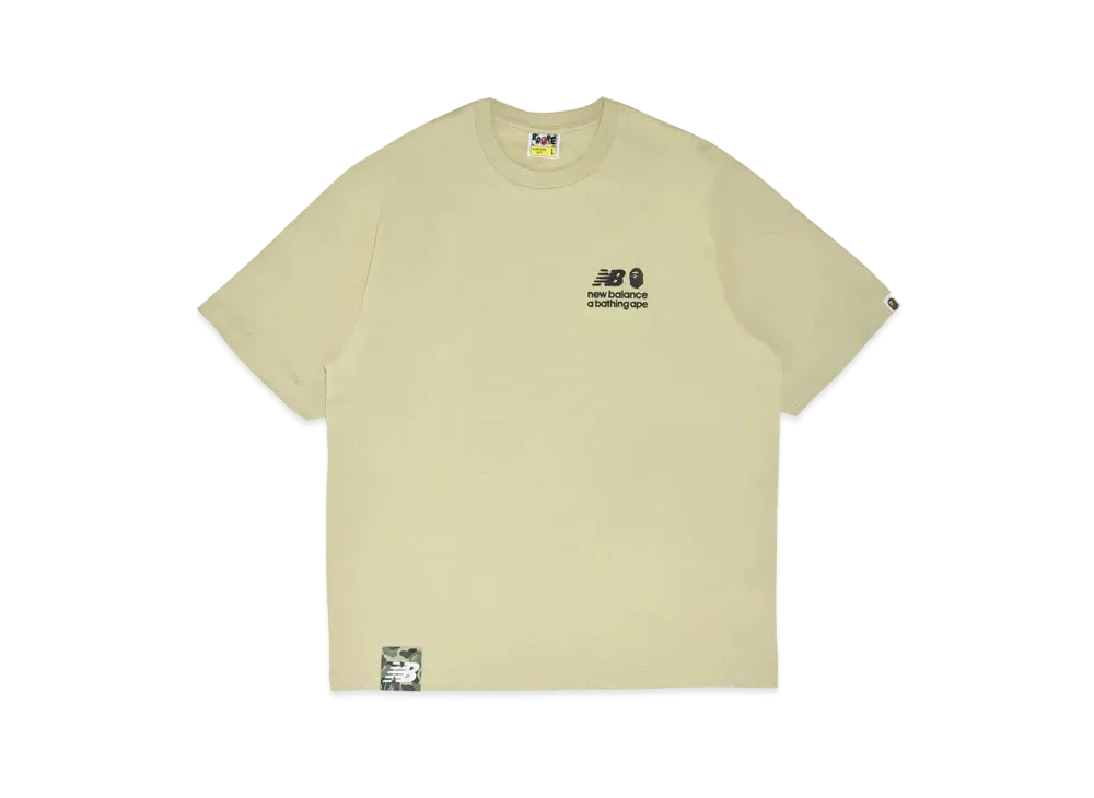 A BATHING APE x NEW BALANCE APE HEAD RELAXED FIT TEE "Beige"