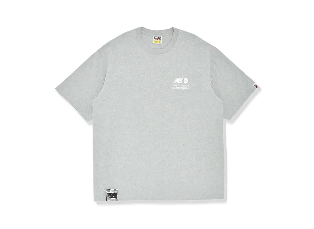 A BATHING APE x NEW BALANCE APE HEAD RELAXED FIT TEE "Grey"