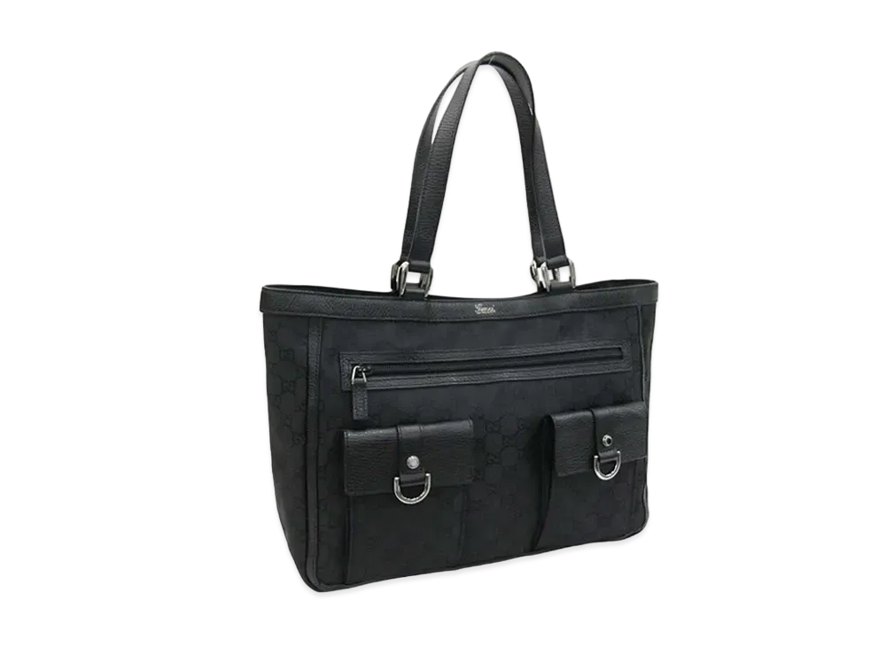 GUCCI GG Nylon Canvas Tote Bag "Black"