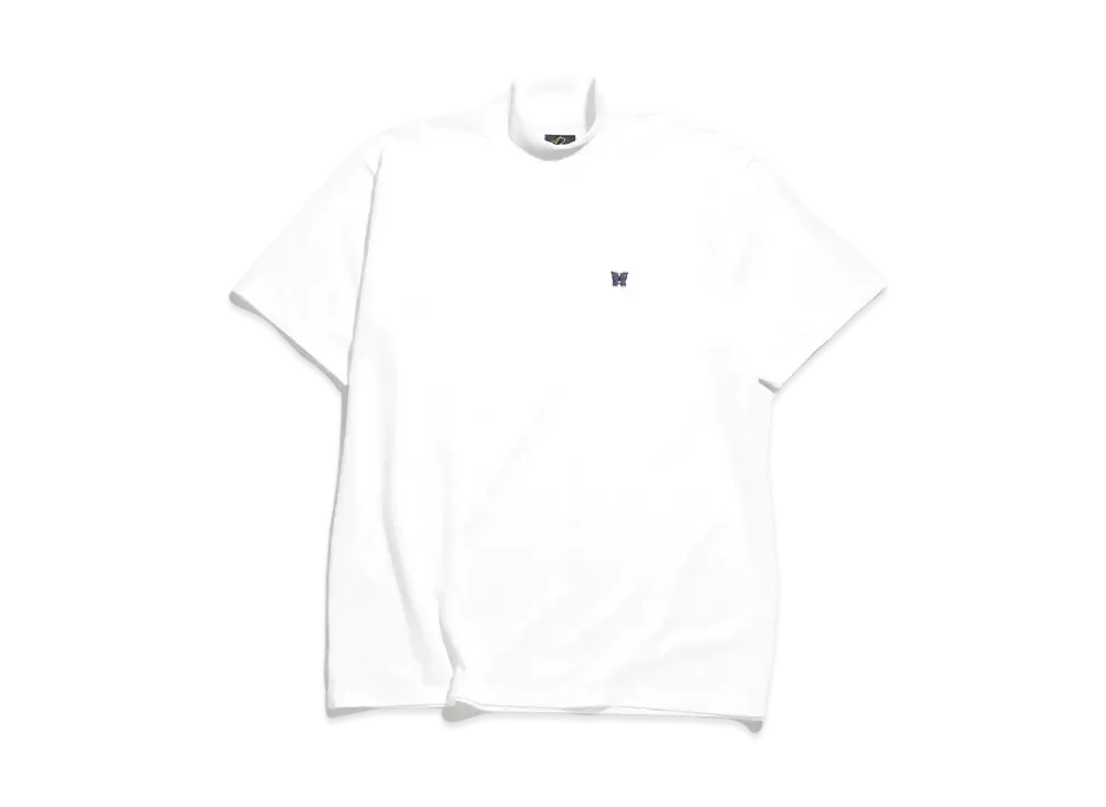 Needles S/S MOCK NECK TEE - PE/C JERSEY "White"