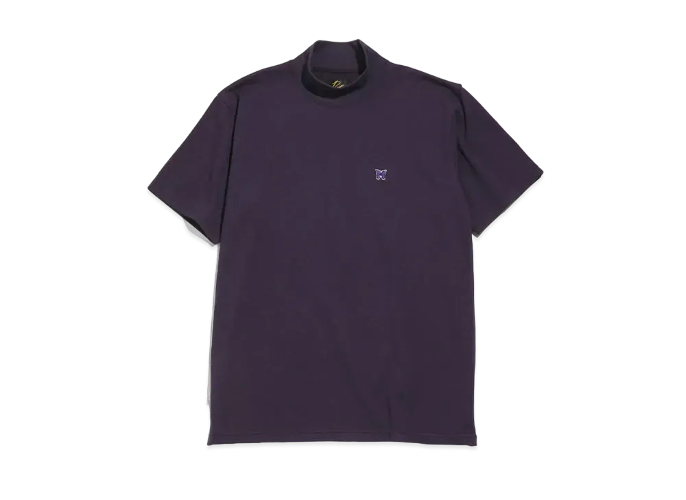 Needles S/S MOCK NECK TEE - PE/C JERSEY "Navy"