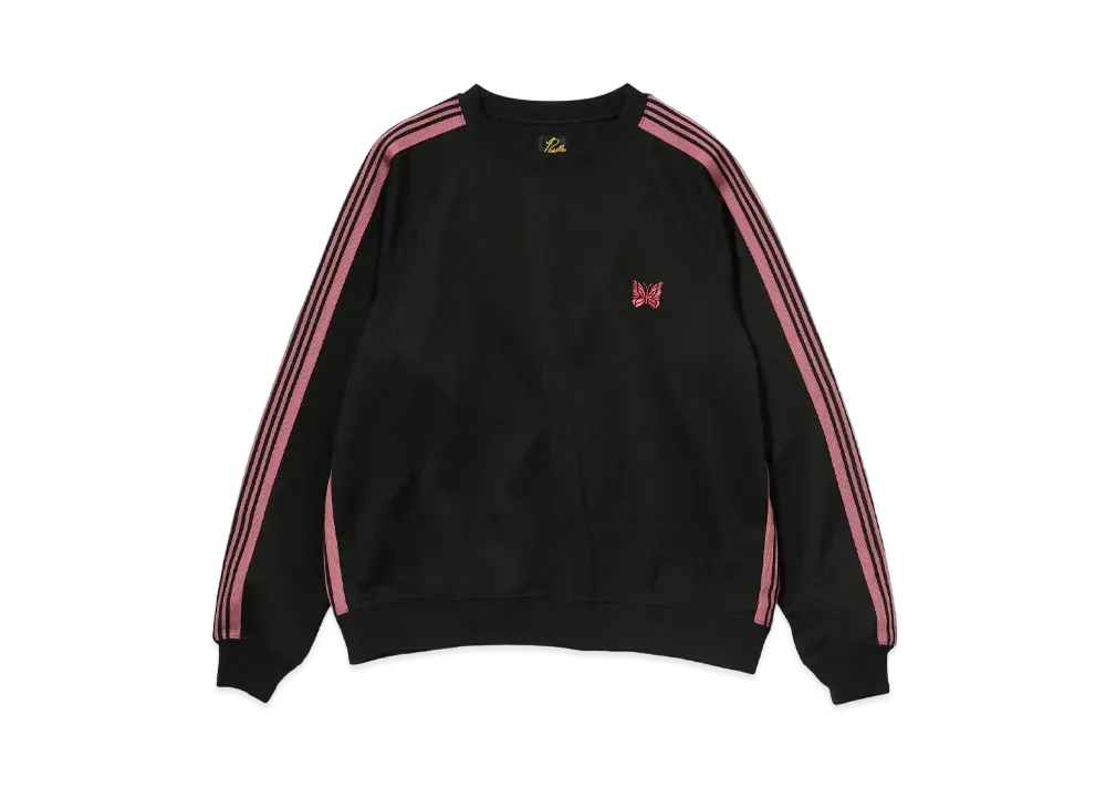 Needles TRACK CREW NECK SHIRT - POLY SMOOTH "Pink"
