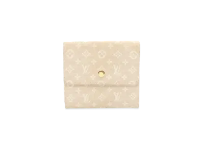 Louis Vuitton Monogram Mini Lin Porte Monnaie Bie Cartescredit "Dune"