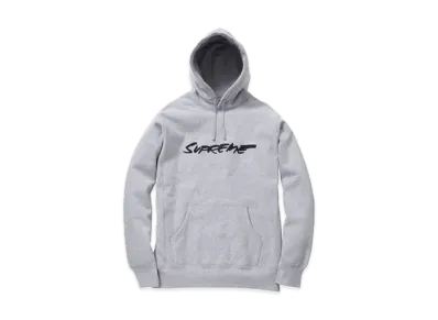 Supreme Futura Logo Pullover Hoodie "Hether Grey"