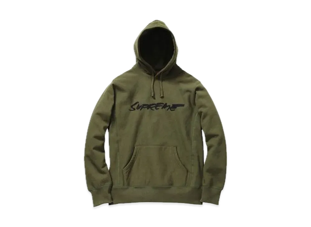シュプリーム フューチュラ ロゴ プルオーバー フーディー "カーキ"