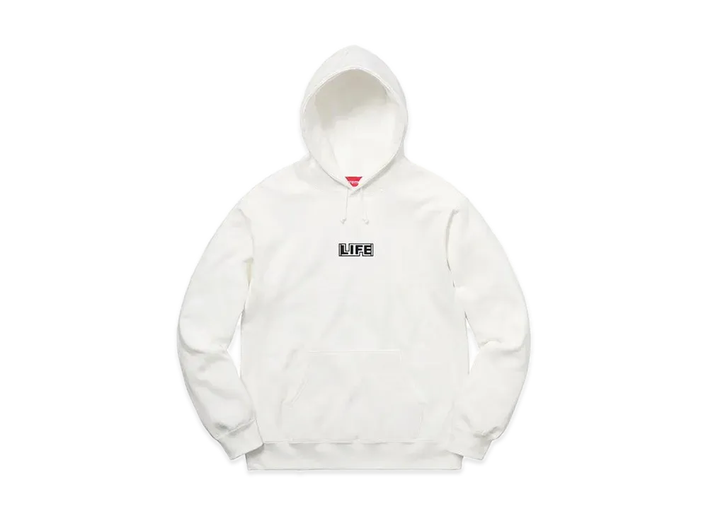 Supreme Gilbert & George LIFE Hooded Sweatshirt "White"