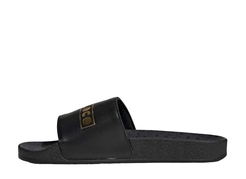 adidas Circoloco Adilette Slides "Core Black/Core Black/Gold Metallic"