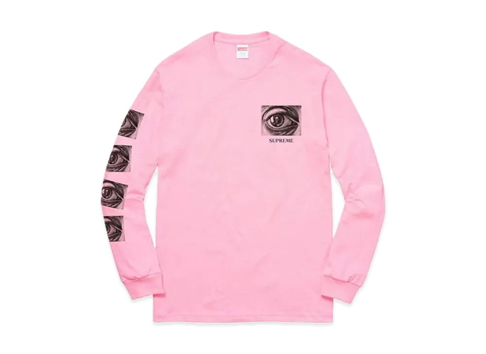 Supreme MC Escher Eye LS Tee "Pink"