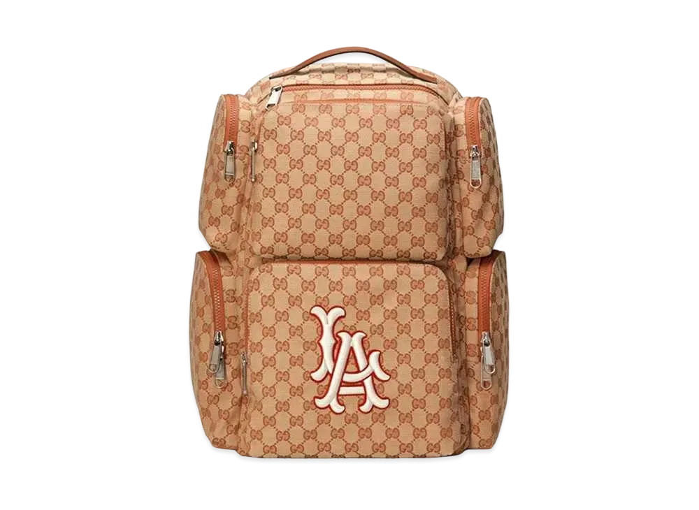 GUCCI x Los Angeles Angels GG Canvas Backpack "Beige"