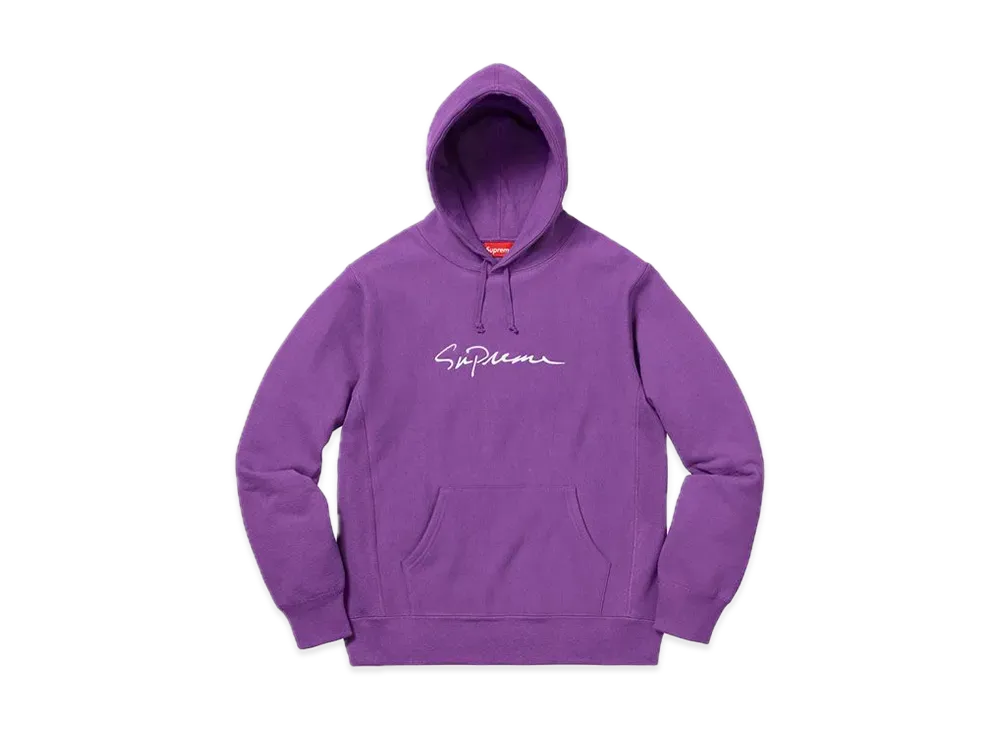 Supreme Classic Script Hooded Sweatshirt "Violet"