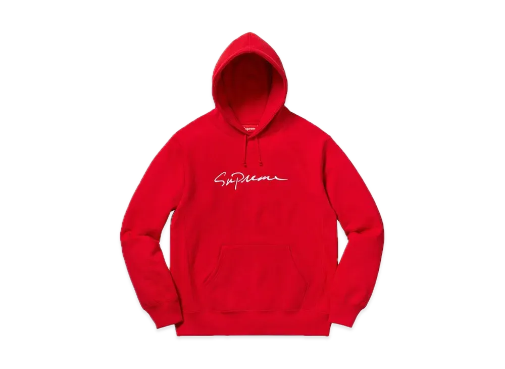 Supreme Classic Script Hooded Sweatshirt "Red"