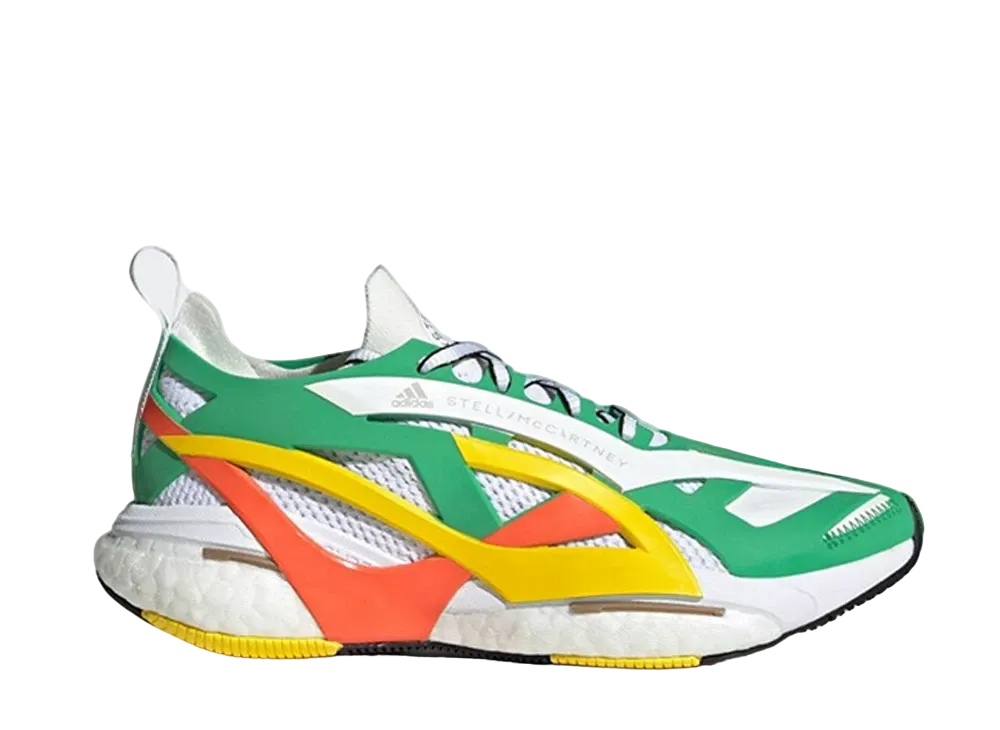 Stella McCartney × adidas Women's Solarglide "Green/Footwear White/Semiimpact Orange"