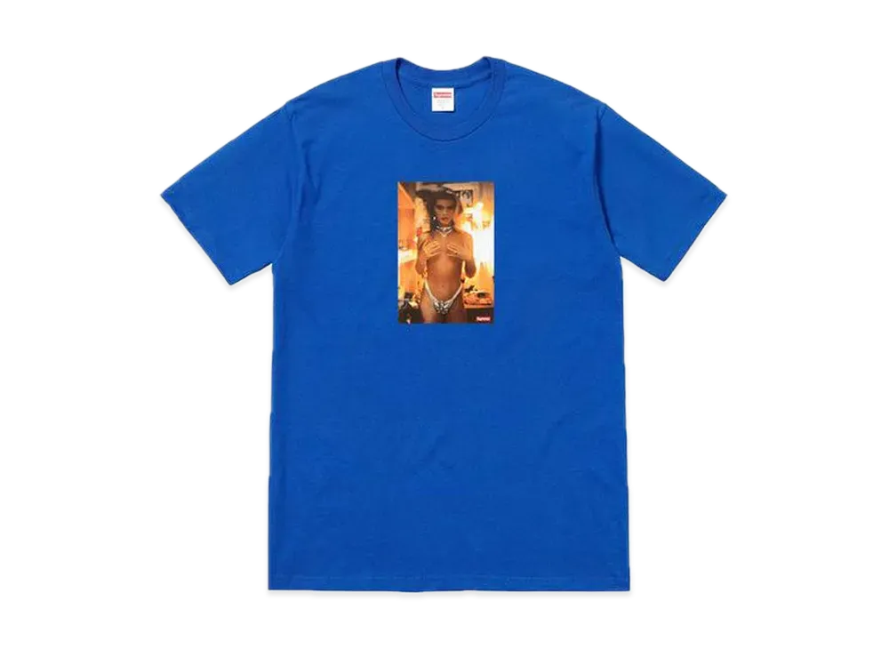 Supreme Nan Goldin Kim in Rhinestone Tee "Royal"