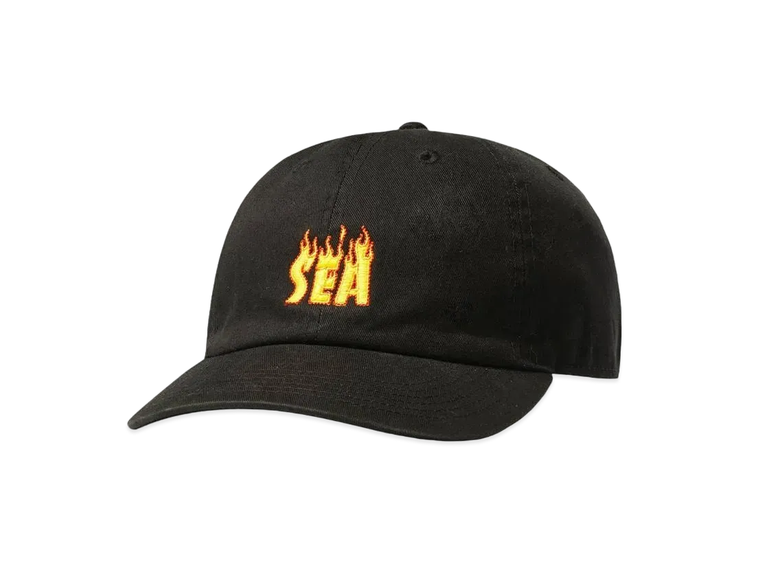 WIND AND SEA x THRASHER magazine (Flame) Low cap "Black"