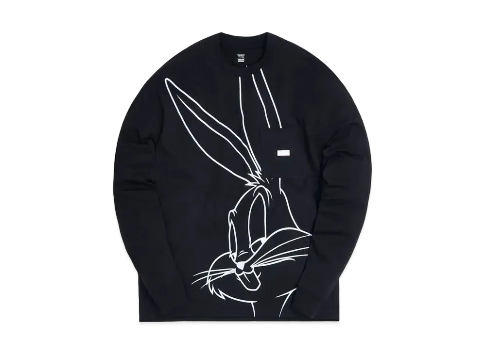 Kith x Looney Tunes Bugs LS Pocket Quinn Tee "Black"