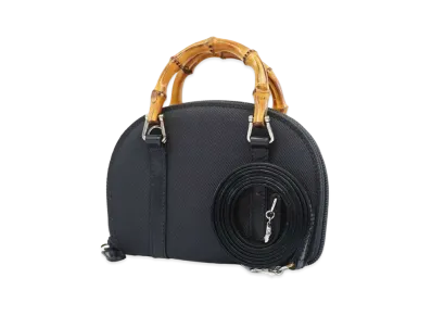 GUCCI Bamboo Shoulder Wallet Bag "Black"