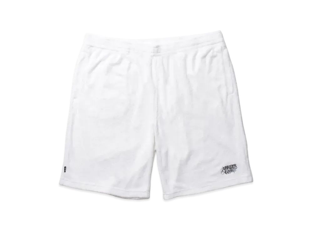 APHRODITEGANG CLASSIC LOGO PILE SHORTS "White"