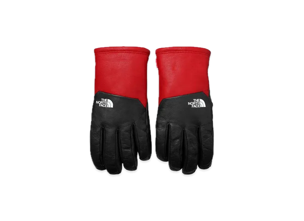 Supreme The North Face Leather Gloves "Red"
