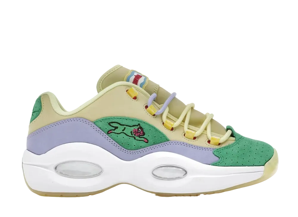 BBC アイス クリーム × リーボック クエスチョン ロー ランニング ドッグ "イエロー グリーン'