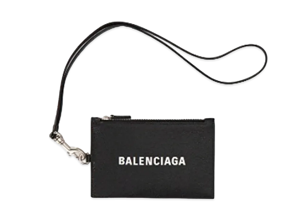 BALENCIAGA Card Holder With Strap "Black"