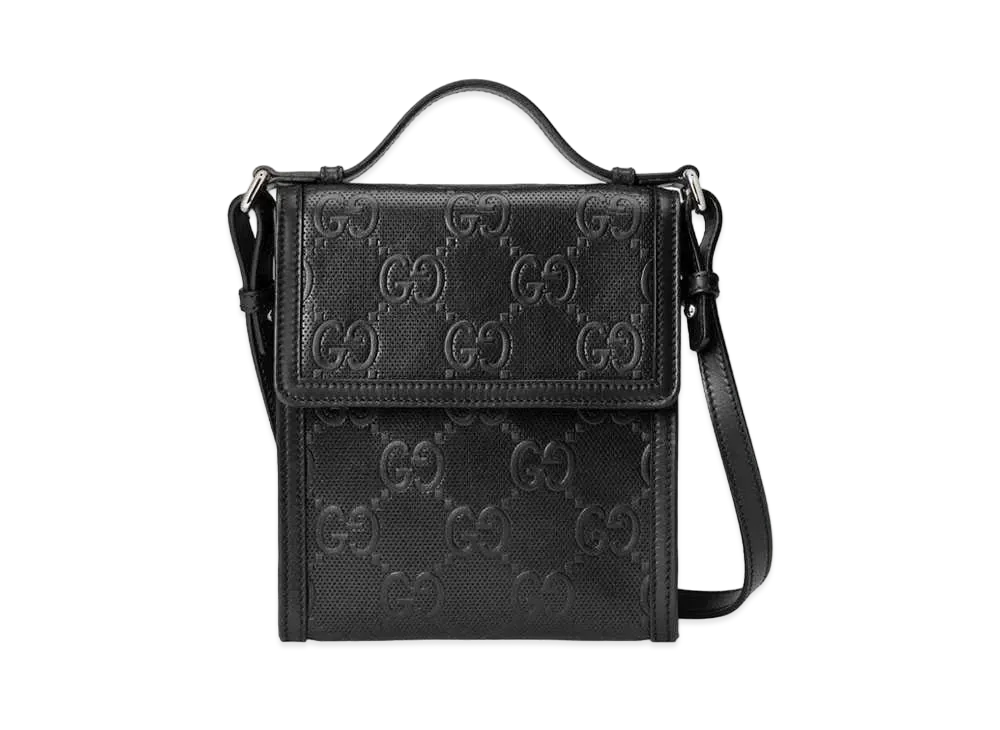 グッチ GGエンボス メッセンジャーバッグ "ブラック" 625782 1W3AN 1000