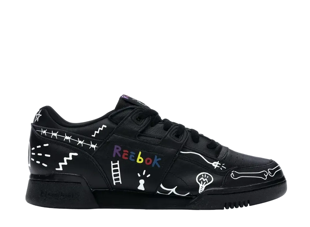 トラブル アンドリュー × リーボック ワークアウトプラス 3AM "ブラック/マルチ カラー"