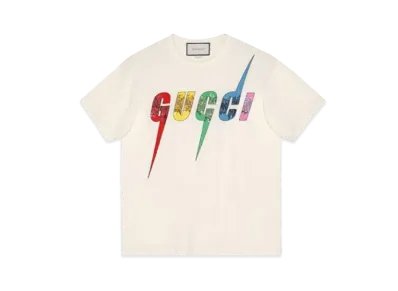 GUCCI T-shirt With Gucci Blade Print "Cream"