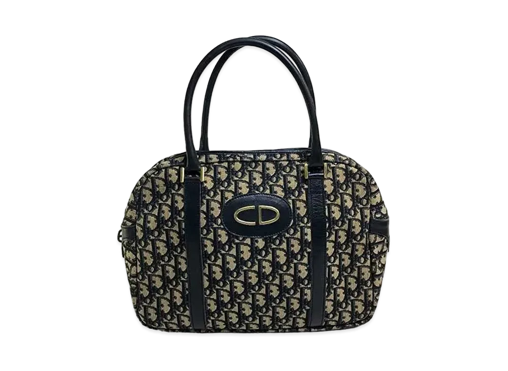 Dior Trotter CD Logo Hand Bag "Navy"