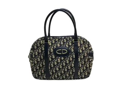 Dior Trotter CD Logo Hand Bag "Navy"